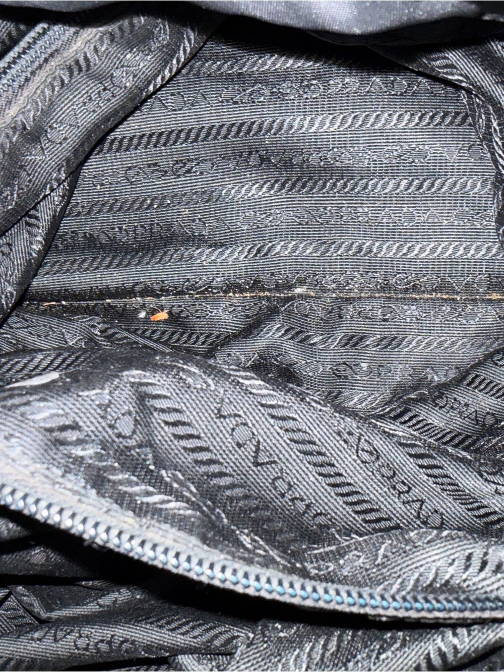 Prada Black Nylon Shoulder Tote with Triangle Logo Plaque - Picture 5 of 5